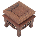 Wooden Display Stand Squared Stable Retro Style Durable Wood Widely Used Wooden Riser for Plant Teapot Jewelry