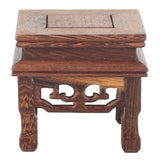 Wooden Display Stand Squared Stable Retro Style Durable Wood Widely Used Wooden Riser for Plant Teapot Jewelry