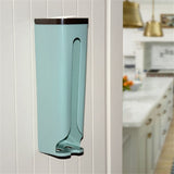 2PCS Wall Mounted Garbage Bag Storage Rack Back Adhesive Organizer Professional for Kitchen Blue 31x10x10cm / 12.2x3.9x3.9in