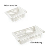 Fridge Drawer Organizer Retractable Multifunction Space Saving Refrigerator Storage Box White 20.5x16.4x7.6cm / 8.1x6.5x3.0in