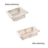 Fridge Drawer Organizer Retractable Multifunction Space Saving Refrigerator Storage Box Khaki 20.5x16.4x7.6cm / 8.1x6.5x3.0in