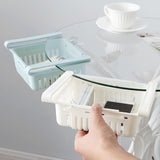 Fridge Drawer Organizer Retractable Multifunction Space Saving Refrigerator Storage Box Khaki 20.5x16.4x7.6cm / 8.1x6.5x3.0in
