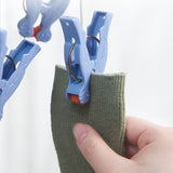 Plastic Folding Multi Head Drying Rack Multi Clips Socks Underwear Hanger Windproof Multifunctional Clothespin Classic Dark Purple 29 Clips