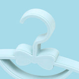 10PCS Kids Storage Hangers Plastic Thicken Bow Knot Coat Drying Hanger for Toddler Baby Blue
