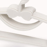 10PCS Kids Storage Hangers Plastic Thicken Bow Knot Coat Drying Hanger for Toddler Baby White