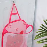 Collapsible Laundry Bag Foldable Laundry Hamper Large Laundry Basket Mesh Wall Mounted for Bathroom with Hook Pink Cat