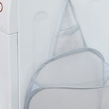 Collapsible Laundry Bag Foldable Laundry Hamper Large Laundry Basket Mesh Wall Mounted for Bathroom with Hook Grey Mesh