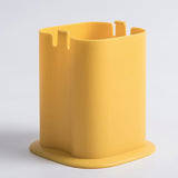 Desktop Trash Can Press Type Mini Garbage Can with Cover for Office Dressing Table Dark Blue