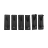 6Pcs Adhesive Hook Stainless Steel Dual Prong Wall Mounted Black for Towel Clothes