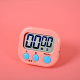 Digital Clock Timer Classroom Kitchen Magnetic Stopwatch for Kids Cooking Baking Boiling Egg Sports Pink