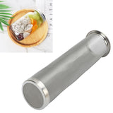 Cold Brew Coffee Filter Stainless Steel Reusable Wide Mouth Mesh Cylindrical Filter with White Gasket for Tea 8x21cm/3.15x8.27in