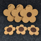 Flower Wooden Coaster Nordic Style Flower Shape Cork Coaster Kitchen Insulation Mat Dining Table Mat S