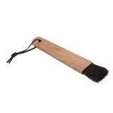 Coffee Grinder Brush Soft Bristles Long Handle Coffee Machine Cleaning Tool for Home Cafe Cups Mugs Walnut Wood Black Bristles