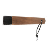 Coffee Grinder Brush Soft Bristles Long Handle Coffee Machine Cleaning Tool for Home Cafe Cups Mugs Walnut Wood Black Bristles