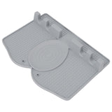 Silicone Utensil Rest Heat Resistant Non Slip Silicone Utensil Holder with Drip Pad for Kitchen Utensil Spoons Tongs Light Gray
