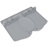Silicone Utensil Rest Heat Resistant Non Slip Silicone Utensil Holder with Drip Pad for Kitchen Utensil Spoons Tongs Light Gray