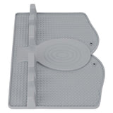 Silicone Utensil Rest Heat Resistant Non Slip Silicone Utensil Holder with Drip Pad for Kitchen Utensil Spoons Tongs Light Gray