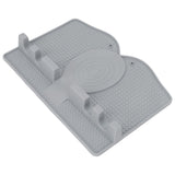 Silicone Utensil Rest Heat Resistant Non Slip Silicone Utensil Holder with Drip Pad for Kitchen Utensil Spoons Tongs Light Gray