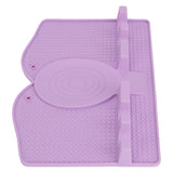 Silicone Utensil Rest Heat Resistant Non Slip Silicone Utensil Holder with Drip Pad for Kitchen Utensil Spoons Tongs Light Purple