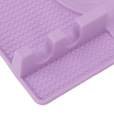 Silicone Utensil Rest Heat Resistant Non Slip Silicone Utensil Holder with Drip Pad for Kitchen Utensil Spoons Tongs Light Purple