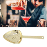 Triangular Cocktail Strainer No Breakage Anti Rust Fine Filtration Decorative Professional Ice Strainer for Bar Home Gold Plated