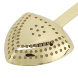 Triangular Cocktail Strainer No Breakage Anti Rust Fine Filtration Decorative Professional Ice Strainer for Bar Home Gold Plated
