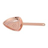 Triangular Cocktail Strainer No Breakage Anti Rust Fine Filtration Decorative Professional Ice Strainer for Bar Home Copper Plated