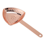 Triangular Cocktail Strainer No Breakage Anti Rust Fine Filtration Decorative Professional Ice Strainer for Bar Home Copper Plated