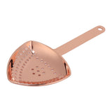 Triangular Cocktail Strainer No Breakage Anti Rust Fine Filtration Decorative Professional Ice Strainer for Bar Home Copper Plated