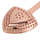 Triangular Cocktail Strainer No Breakage Anti Rust Fine Filtration Decorative Professional Ice Strainer for Bar Home Copper Plated