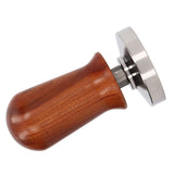 Coffee Tamper Separate Design Stainless Steel Ergonomic Wood Handle Portable Tamper Tool for Home Coffee Shop 58MM