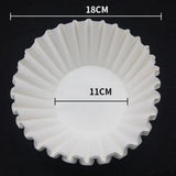 Disposable Coffee Filter Set Basket Coffee Filter Paper Replacement Accessory for Coffee Maker 50 Sheet