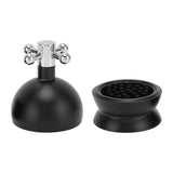 Adjustable Coffee Distributor Food Grade Metal Rotating Handle Fixed Cover 22 Needles Coffee Powder Distributor Black 53mm