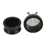 Adjustable Coffee Distributor Food Grade Metal Rotating Handle Fixed Cover 22 Needles Coffee Powder Distributor Black 53mm