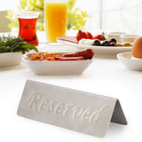 2Pcs Metal Stainless Steel Reserved Sign Double Sided Reserved Table Signs for Restaurants Bar Cafe Tea Room Hotel