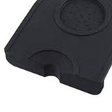 Coffee Press Pad Food Grade Silicone Odorless Double Groove Coffee Tamper Mat for Home Cafe Black S 14x12.5x0.6/5.5x4.9x0.24in