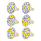 6Pcs GU4 LED Bulb 270LM 15LED Energy Saving Light Bulb MR11 Track Lamp Beads 12V 3W Warm Light 3000K