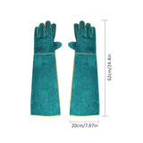 Anti Bite Safety Gloves Long Leather Protective Gloves Pets Grasping Bite Protection Glove
