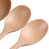 4pcs Small Wooden Spoon Honey Spoons Long Handle Kitchen Milk Soup Spoons for Seasoning Coffee Tea Sugar