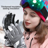 Ski Gloves Autumn and Winter Warm Cycling Gloves Girls Outdoor Windproof Waterproof Touch Screen Gloves