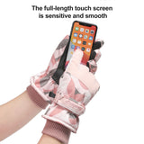 Ski Gloves Autumn and Winter Warm Cycling Gloves Girls Outdoor Windproof Waterproof Touch Screen Gloves