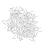 100pcs Pig Umbilical Cord Clamps White Plastic Livestock Umbilical Cord Clips for Production with 1 Hemostatic Forcep