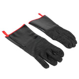 BBQ Gloves High Temperature Resistance 500℃ Waterproof Acid and Alkali Resistant Garden GlovesBlack 14in