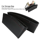 2Pcs Car Seat Slit Organizer Storage Pockets Bag Side Holder for Phone Money Cards KeysBlack