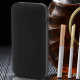 Cigarette Case Height Adjustable Thick Thin Cigarettes Dual Use Lighter Split Cigarette Case Holder Black