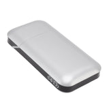 Cigarette Case Height Adjustable Thick Thin Cigarettes Dual Use Lighter Split Cigarette Case Holder Silver