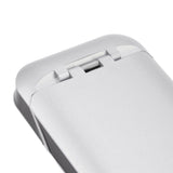 Cigarette Case Height Adjustable Thick Thin Cigarettes Dual Use Lighter Split Cigarette Case Holder Silver