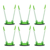 6Pcs Food Storage Bag Holder Stand HandsFree Bag Racks Home Kitchen Accessory Green