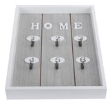 WallMounted Key Rack Wooden Key Organizer Hanger Decorative Key Hanging Holder Decor(C )