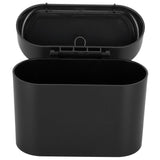 Car Trash Can Portable Hanging Garbage Waste Bin with Lid Vehicle Interior Accessory Black